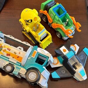 PAW PATROL Vehicles Lot of 4 - Construction Trucks, Grub Truck, Jet